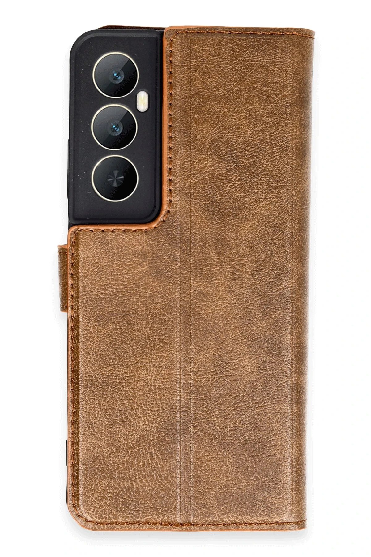 Realme C65 Kılıf Trend S Plus Kapaklı Kılıf - Taba-(5796)