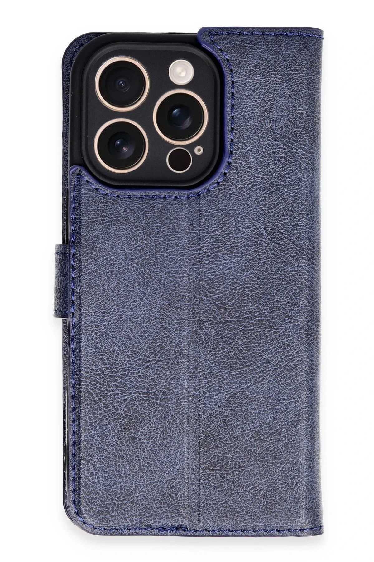 iPhone 16 Pro Kılıf Trend S Plus Kapaklı Kılıf - Lacivert-(5796)