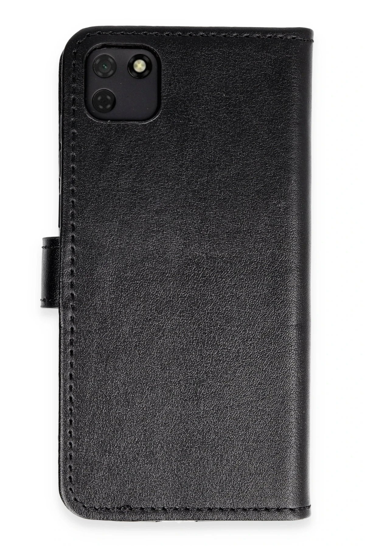 Huawei Y5P Kılıf Trend S Plus Kapaklı Kılıf - Siyah-(5796)