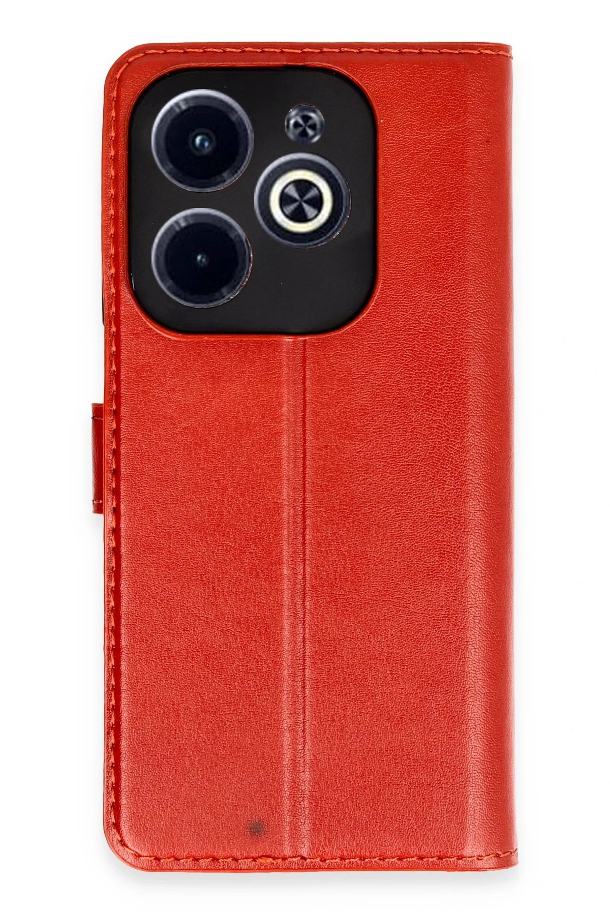 İnfinix Hot 40 Kılıf Trend S Plus Kapaklı Kılıf - Kırmızı-(5796)