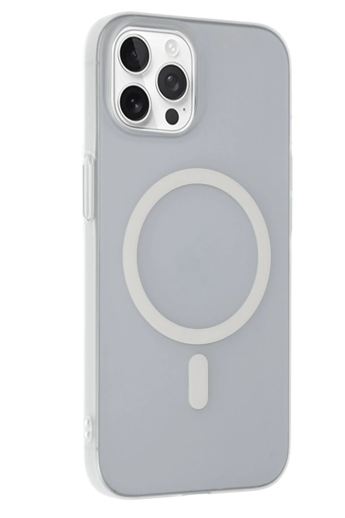 iPhone 15 Pro Max Tuna PC Slim Magsafe Kapak - Şeffaf-(5796)