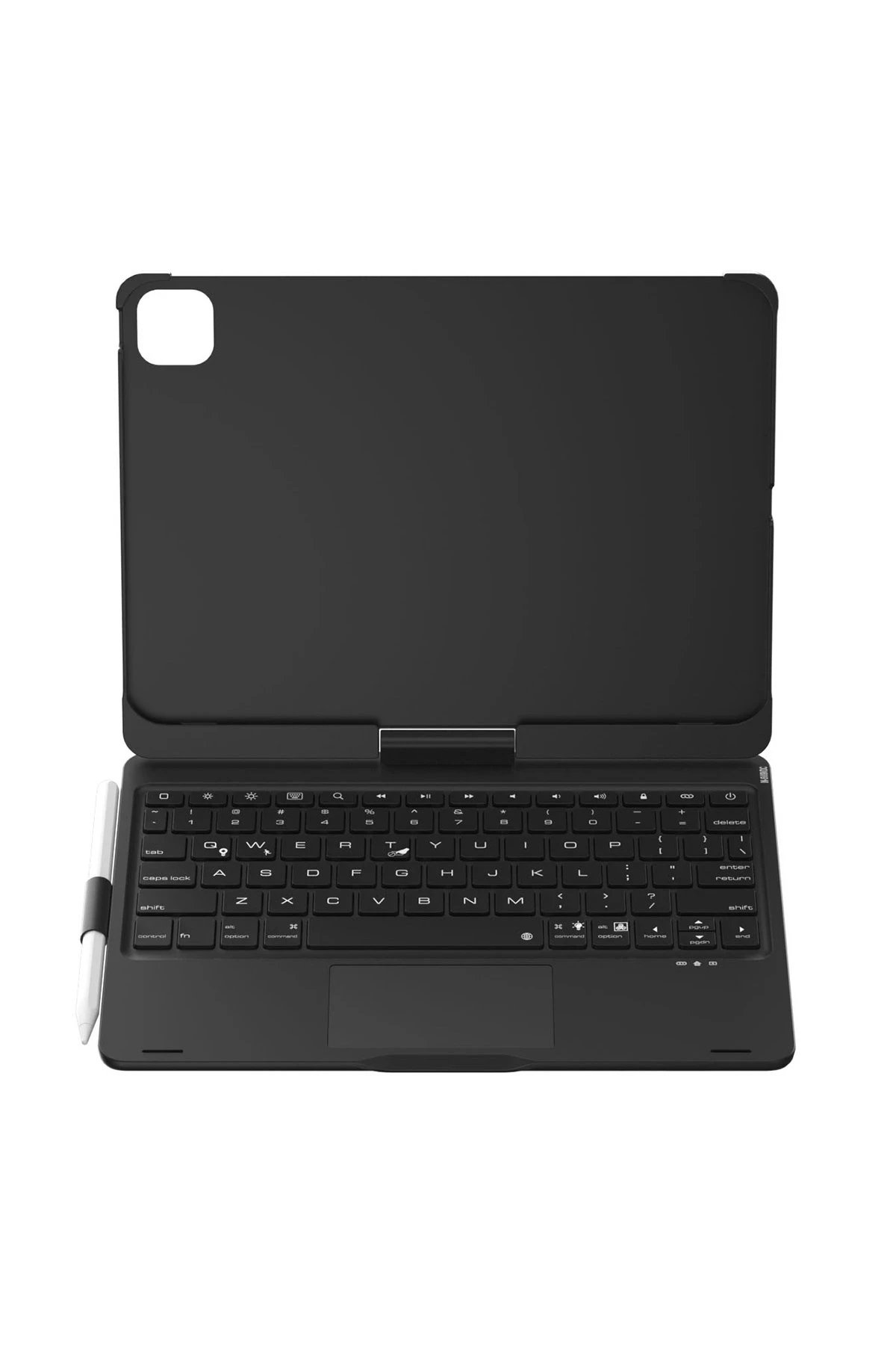 iPad Pro 11 (2024) F11 ATS Kılıf Magic Dönen Klavyeli Tablet Kılıf - Siyah-(5796)