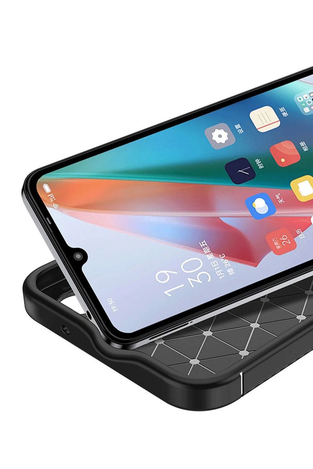 Oppo A60 Kılıf Auto Focus Karbon Kapak - Siyah-(5796)