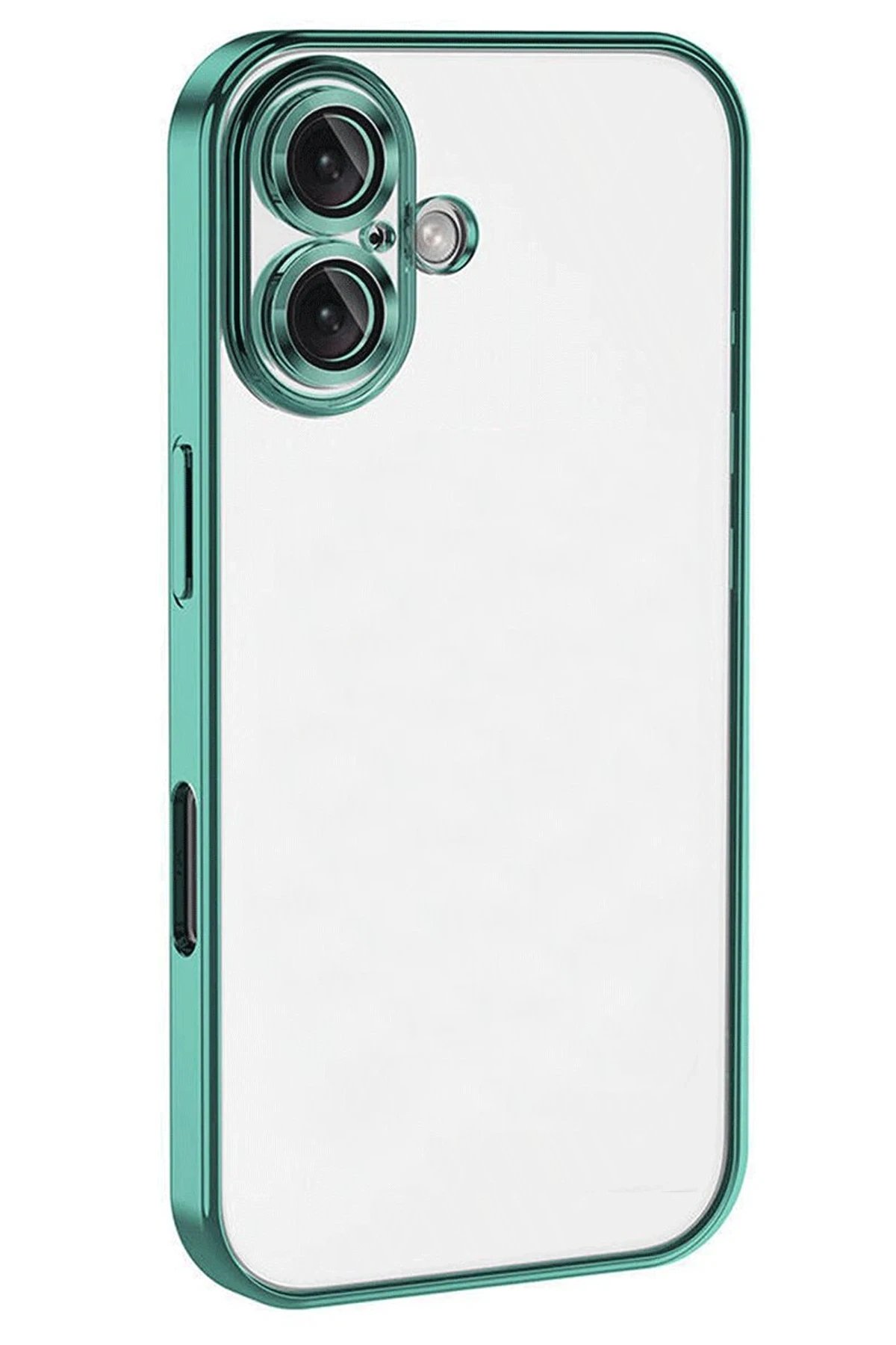 iPhone 16 Plus Kılıf Lensli Silikon - Turkuaz-(5796)