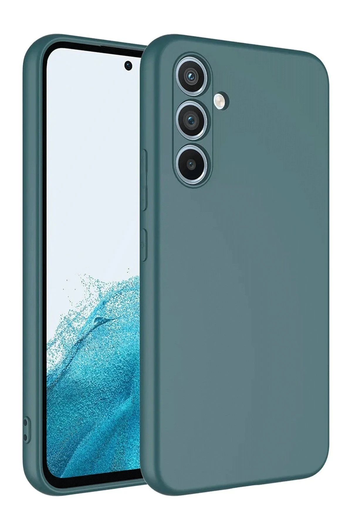 Samsung Galaxy A16 5G Kılıf First Silikon - Koyu Yeşil-(5796)