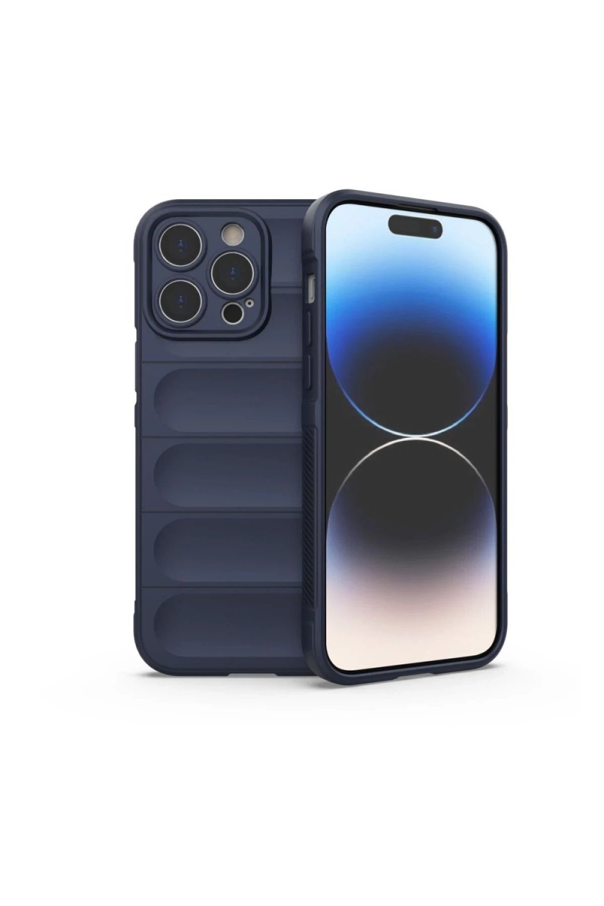 iPhone 16 Pro Max Kılıf Optimum Silikon - Lacivert-(5796)
