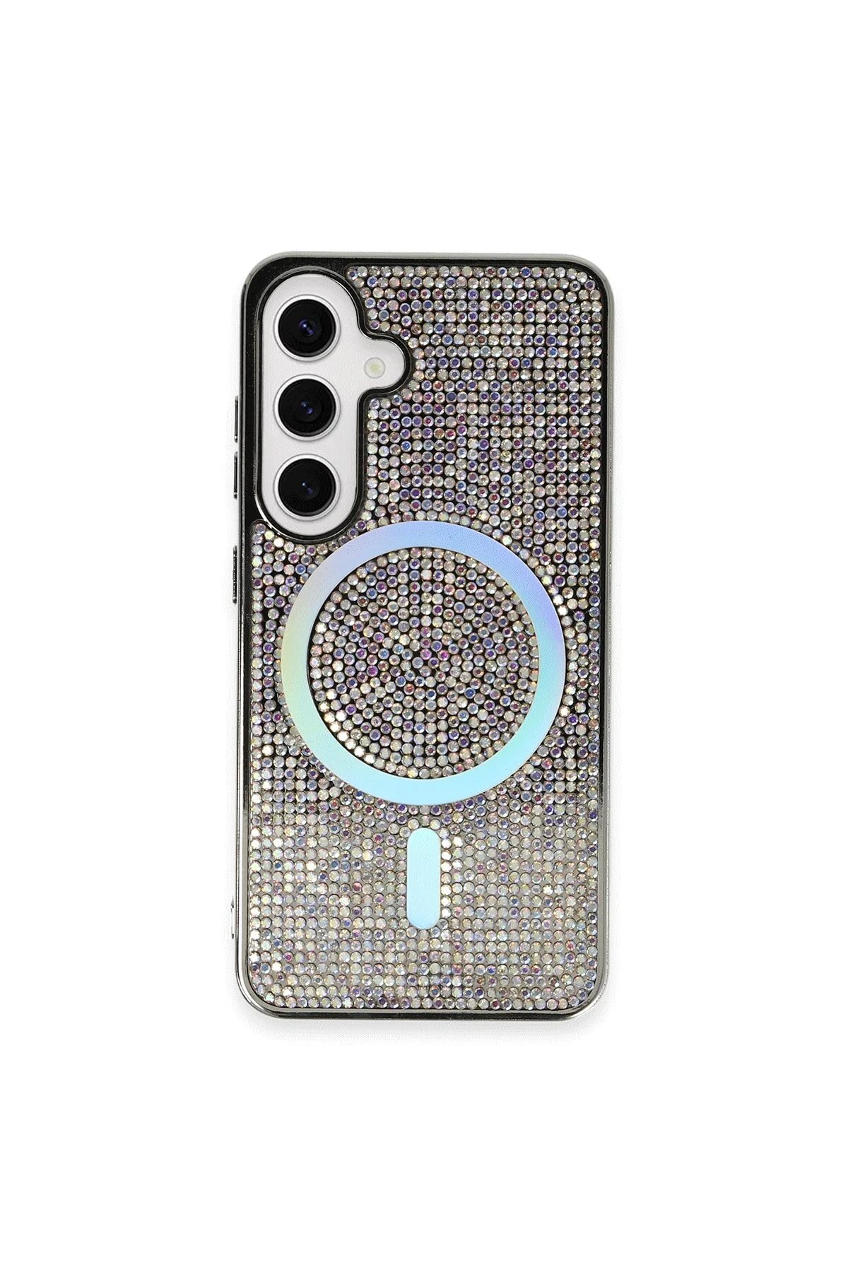 Samsung Galaxy S24 Kılıf Diamond Magsafe Kapak - Rainbow-(5796)