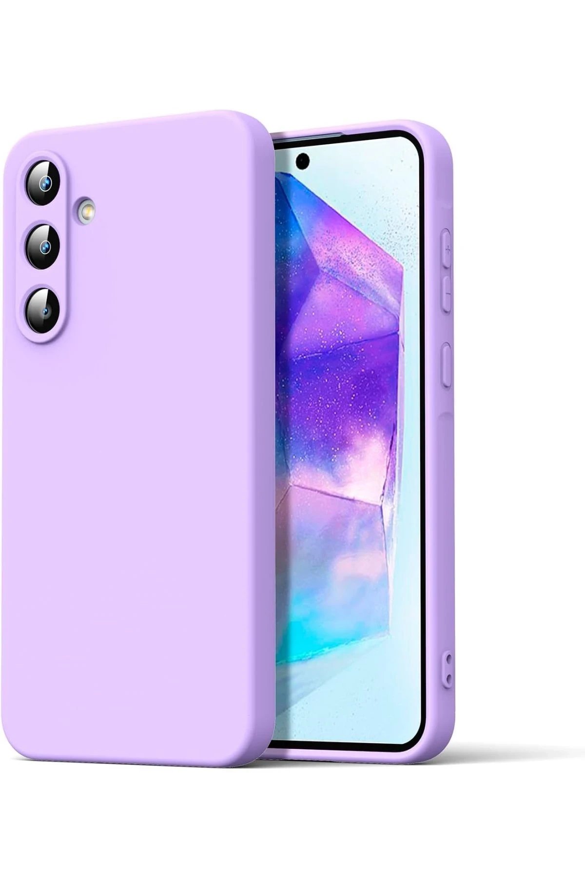 Samsung Galaxy A16 5G Kılıf Nano içi Kadife Silikon - Lila-(5796)