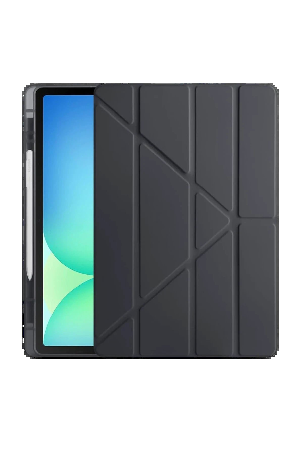iPad Pro 11 (2024) Kılıf Kalemlikli Hugo Tablet Kılıfı - Siyah-(5796)