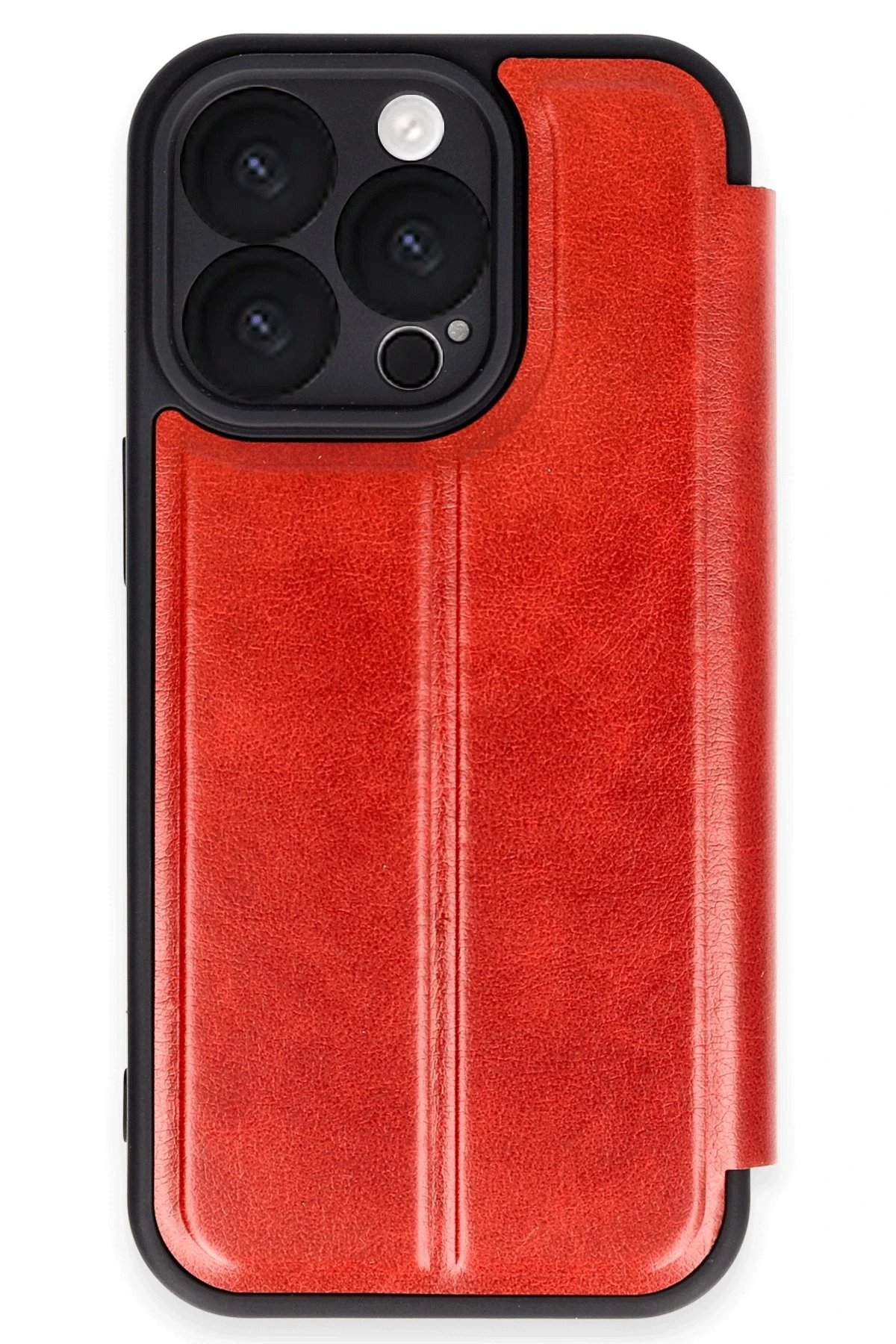 iPhone 16 Pro Kılıf Flip Cover - Kırmızı-(5796)