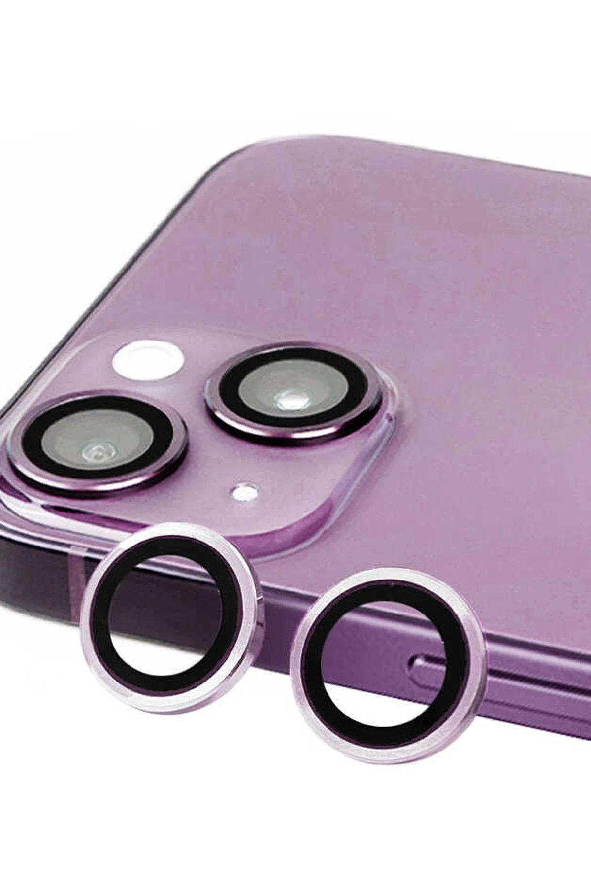 iPhone 14 Plus Raze Metal Kamera Lens - Mor-(5796)