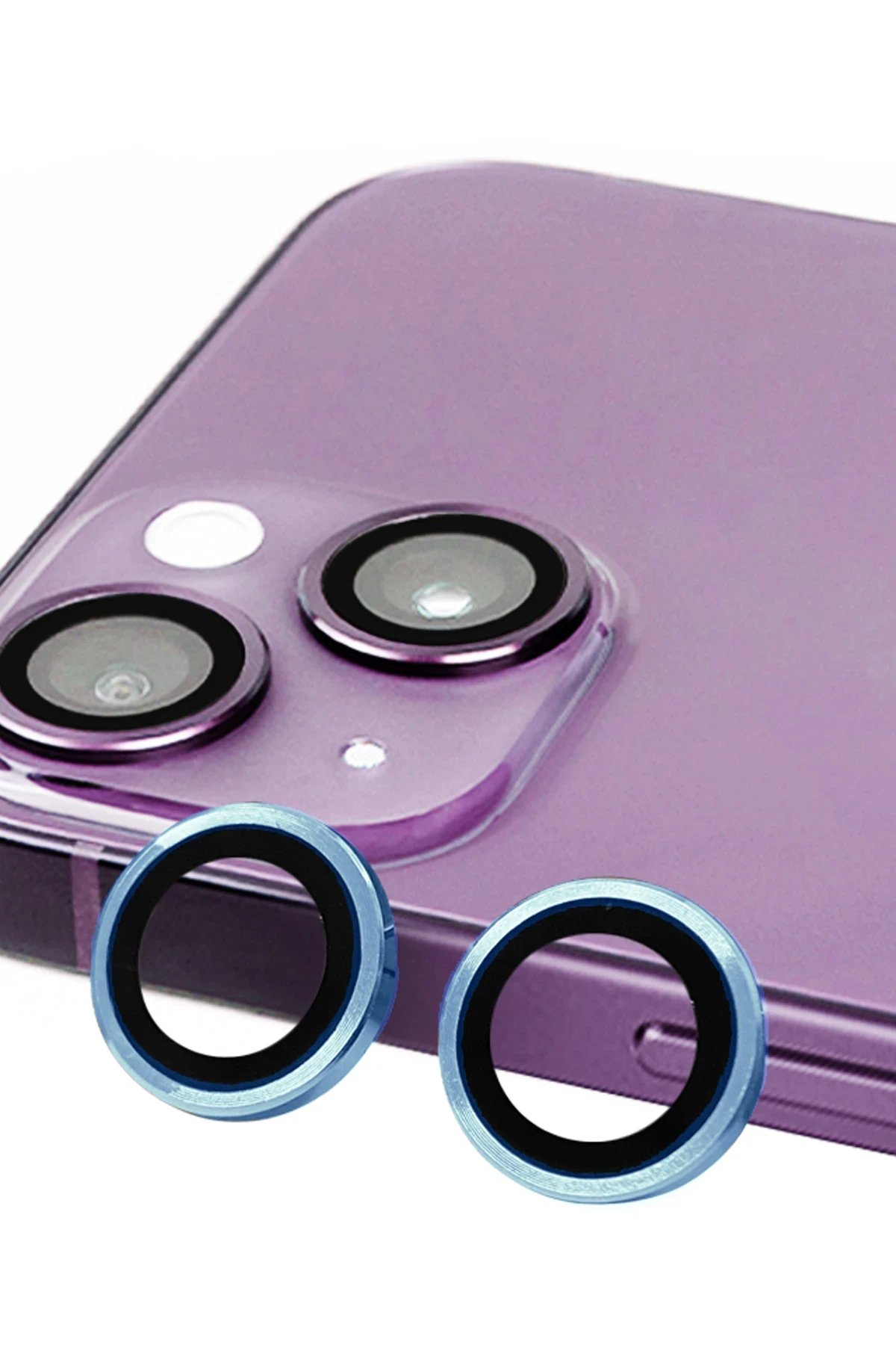 iPhone 13 Raze Metal Kamera Lens - Mavi-(5796)