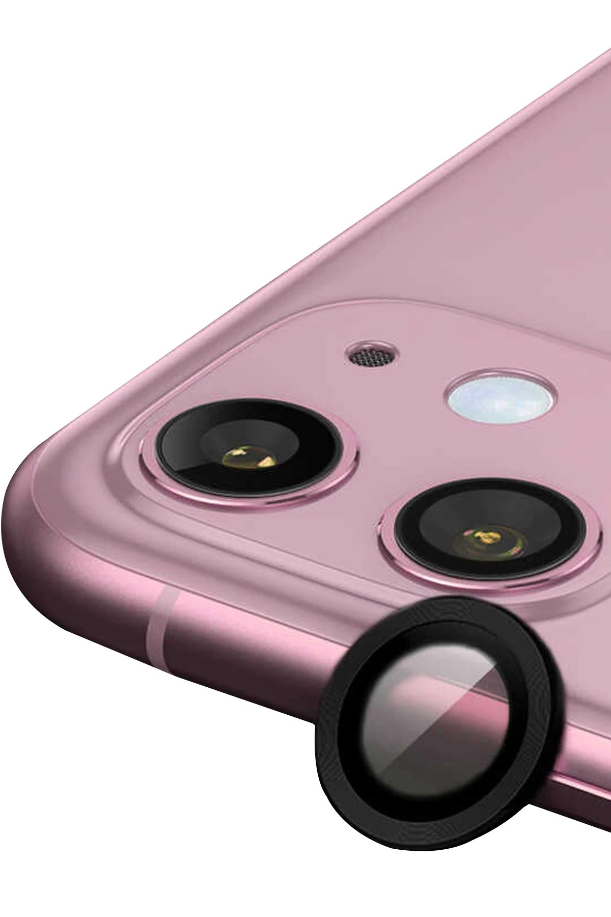 iPhone 11 Raze Metal Kamera Lens - Siyah-(5796)