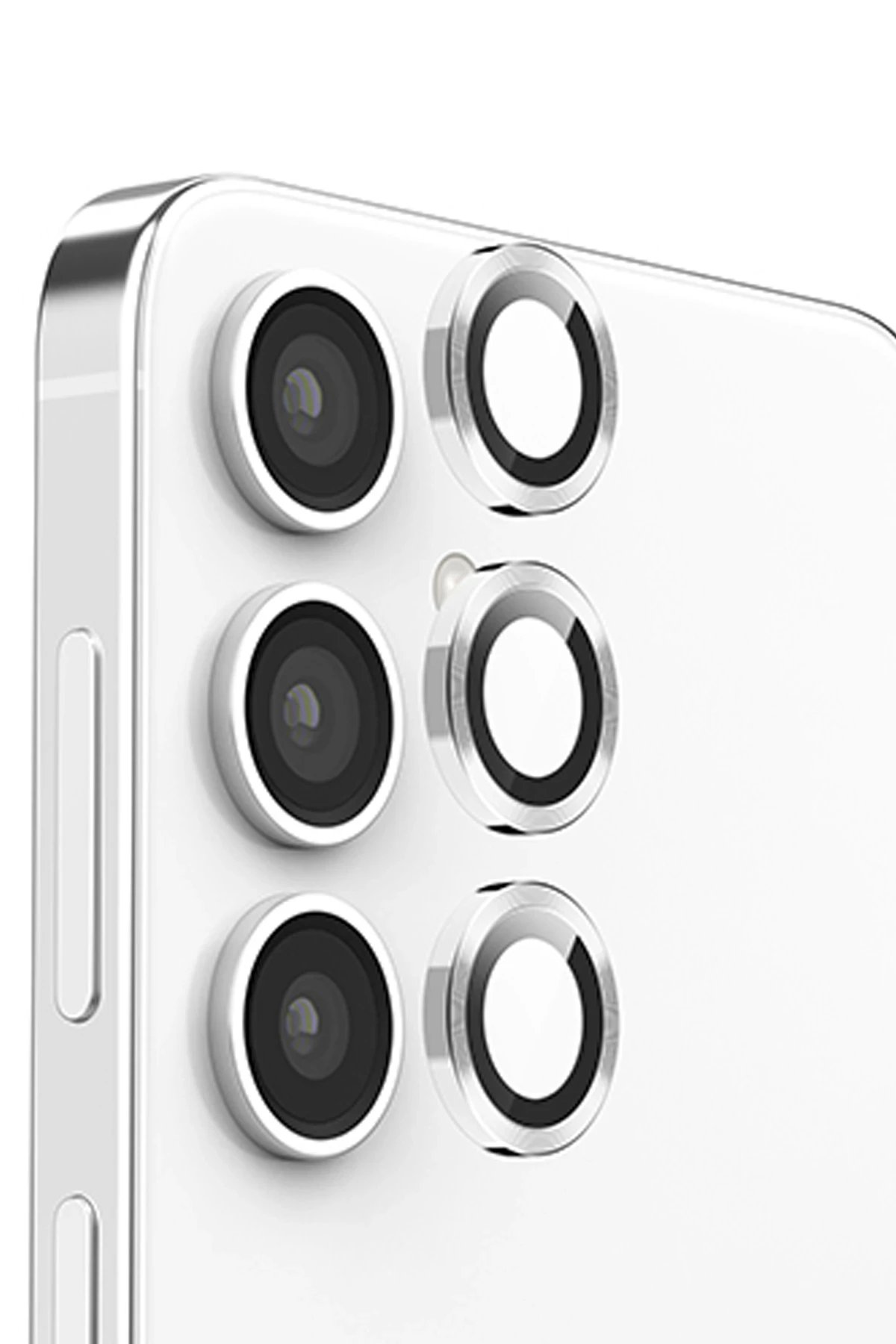 Samsung Galaxy S25 Raze Metal Kamera Lens - Gümüş-(5796)