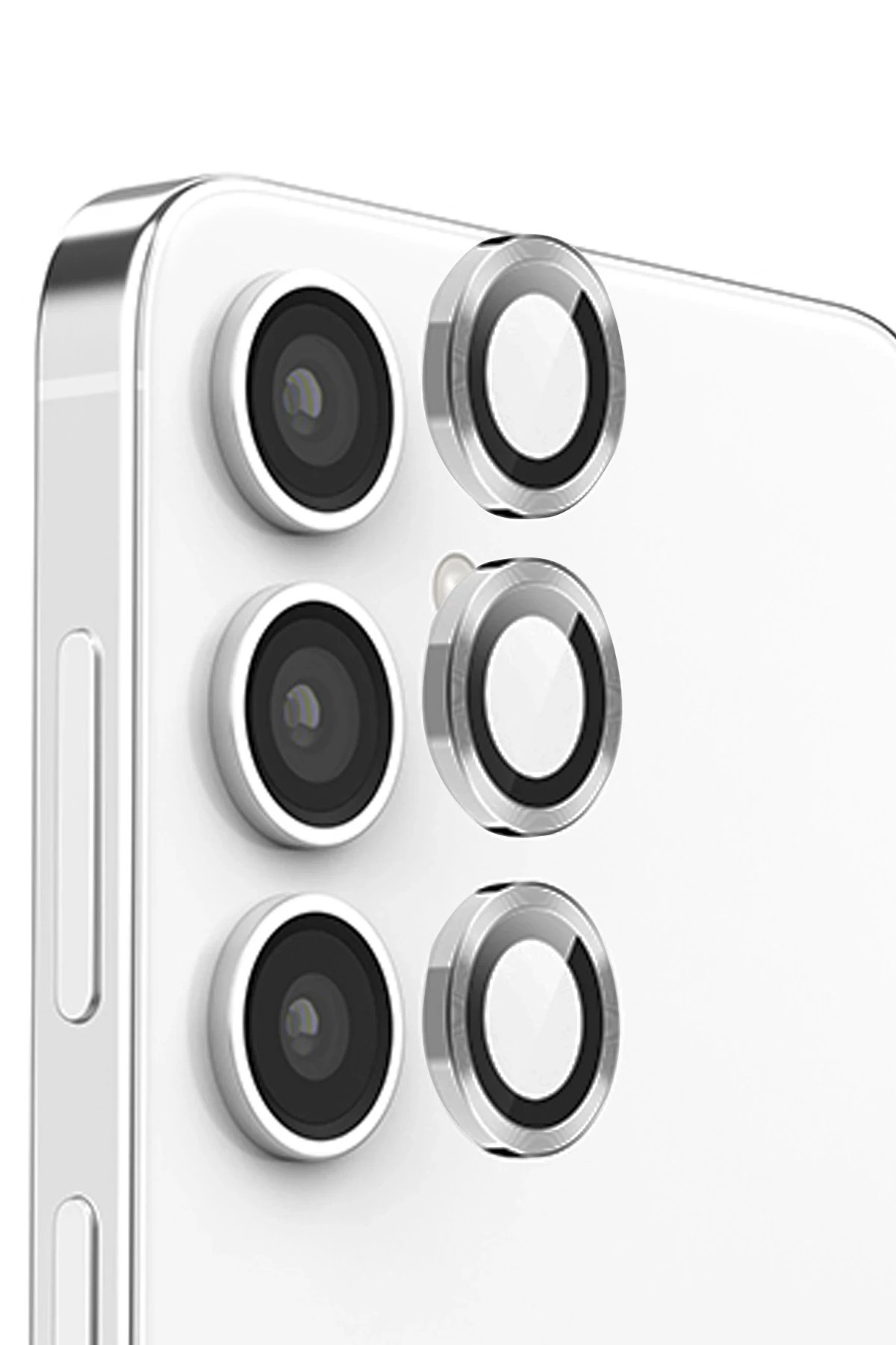 Samsung Galaxy S24 FE Raze Metal Kamera Lens - Gri-(5796)