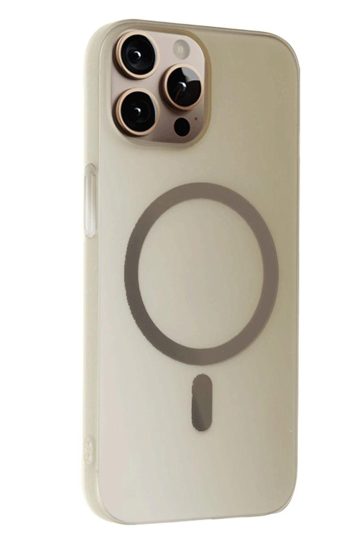 iPhone 15 Pro Max Tuna PC Slim Magsafe Kapak - Titan Gri-(5796)