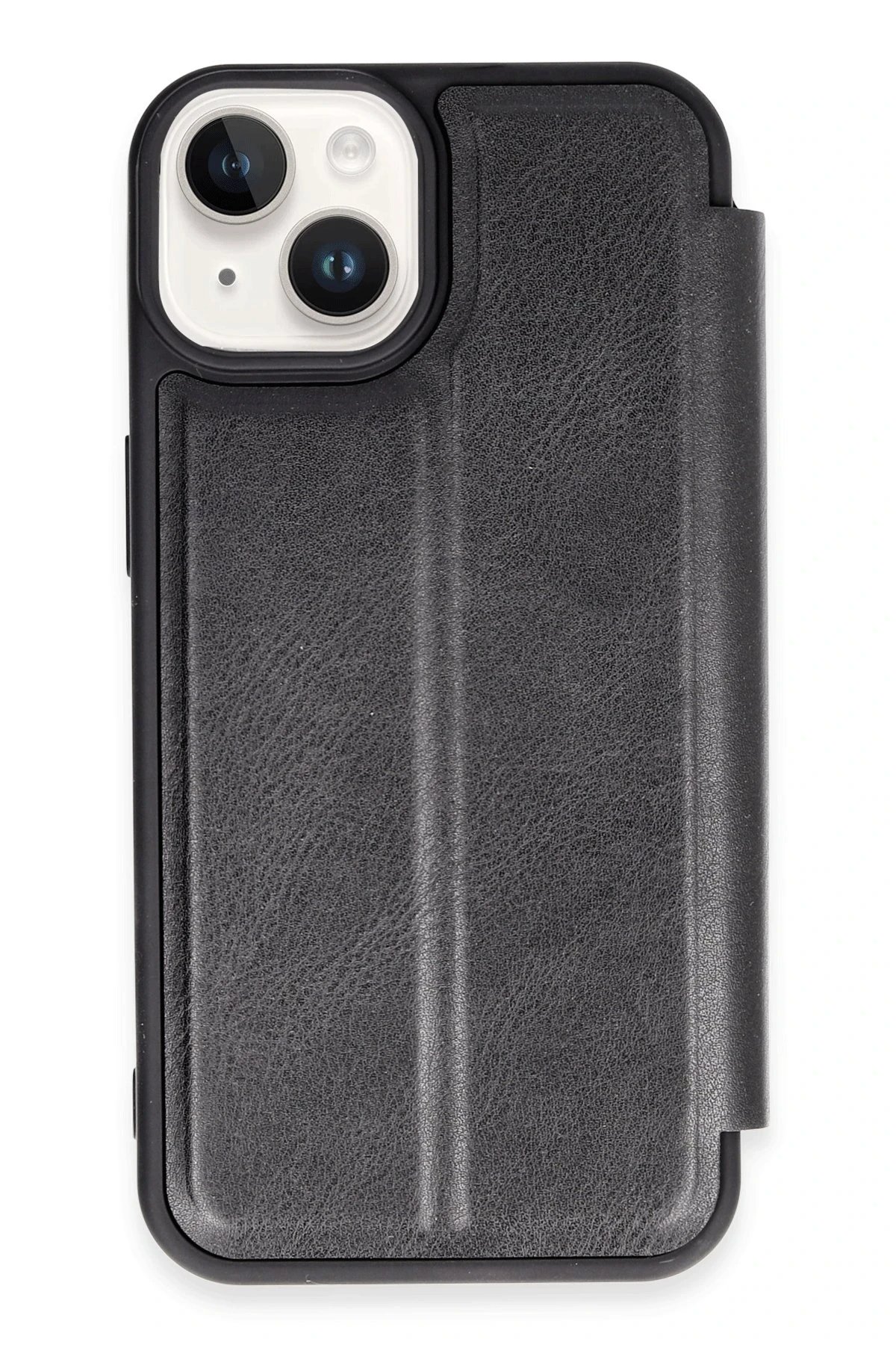 iPhone 14 Kılıf Flip Cover - Siyah-(5796)