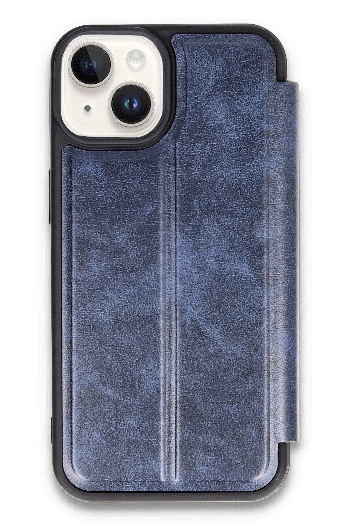 iPhone 14 Kılıf Flip Cover - Lacivert-(5796)