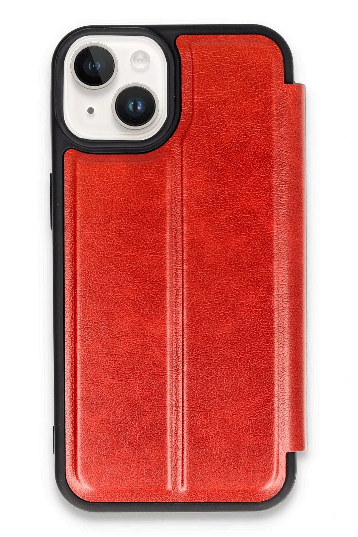 iPhone 14 Kılıf Flip Cover - Kırmızı-(5796)