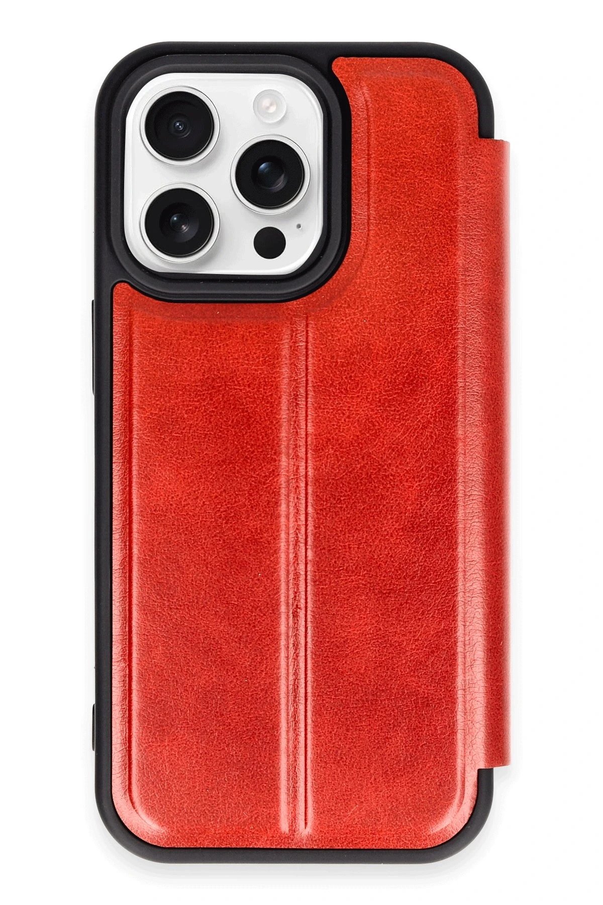 iPhone 14 Pro Max Kılıf Flip Cover - Kırmızı-(5796)