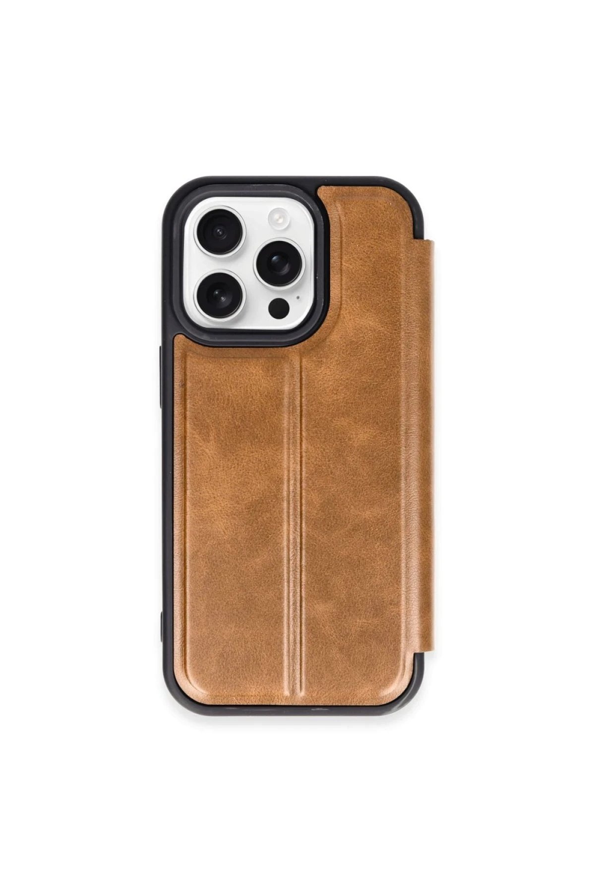 iPhone 15 Pro Max Kılıf Flip Cover - Taba-(5796)