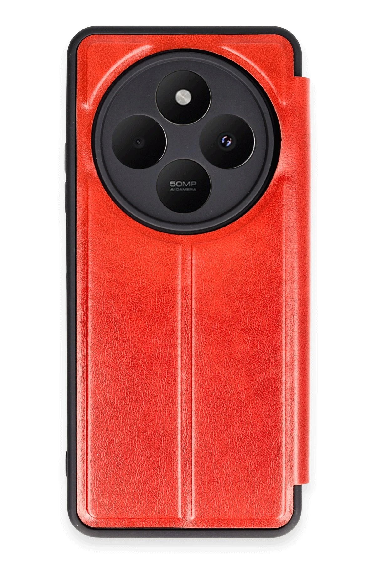Xiaomi Redmi 14C Kılıf Flip Cover - Kırmızı-(5796)