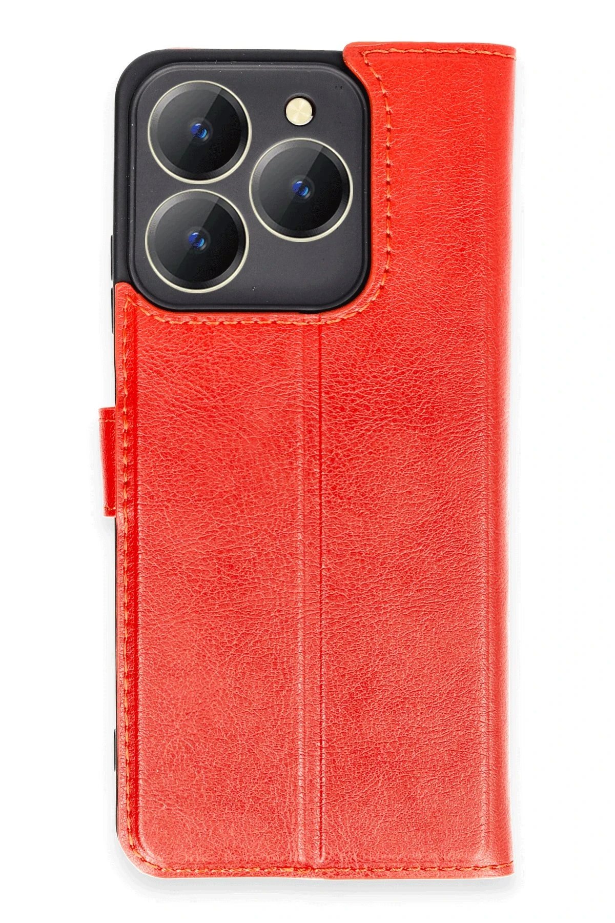 Realme C63 Kılıf Trend S Plus Kapaklı Kılıf - Kırmızı-(5796)