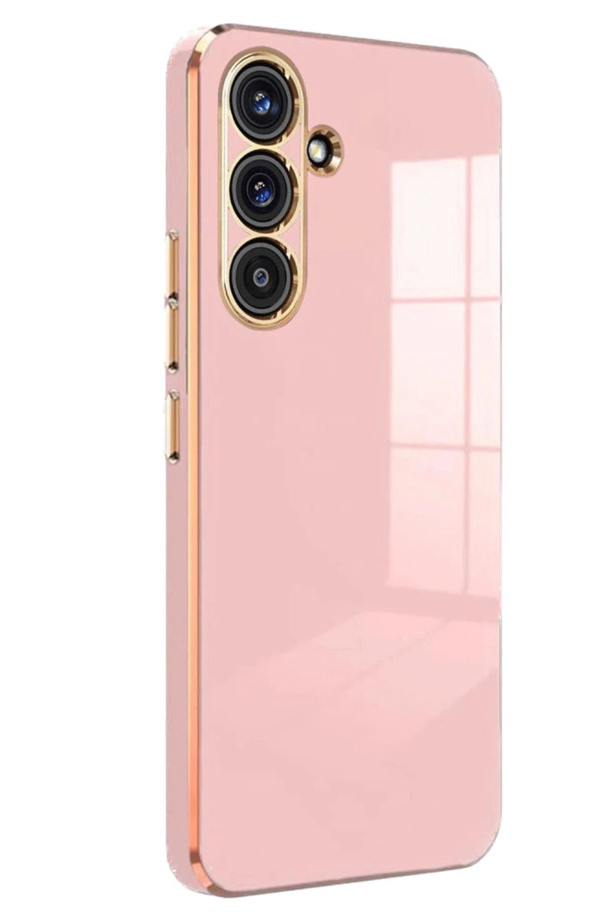 Samsung Galaxy S25 Plus Kılıf Volet Silikon - Pembe-(5796)