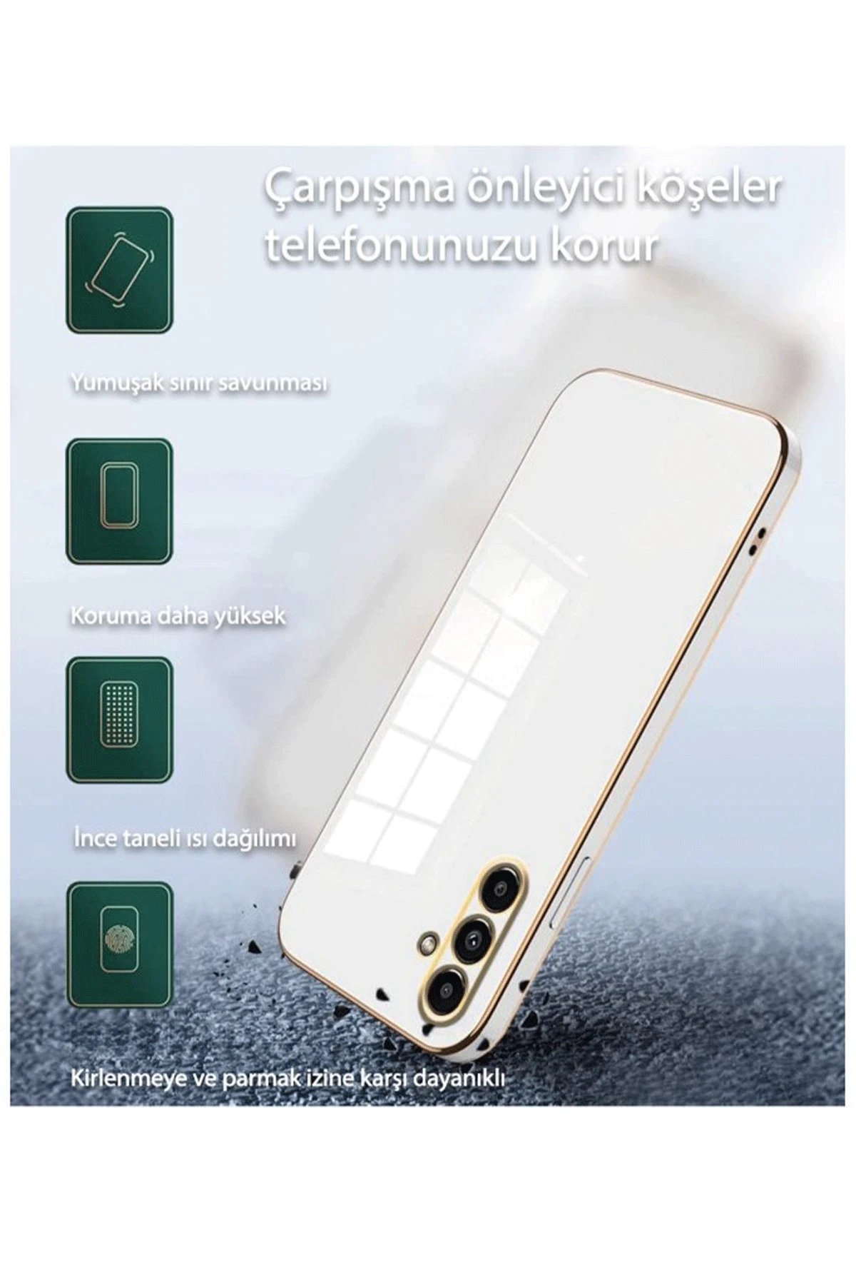 Samsung Galaxy A26 Kılıf Volet Silikon - Beyaz-(5796)
