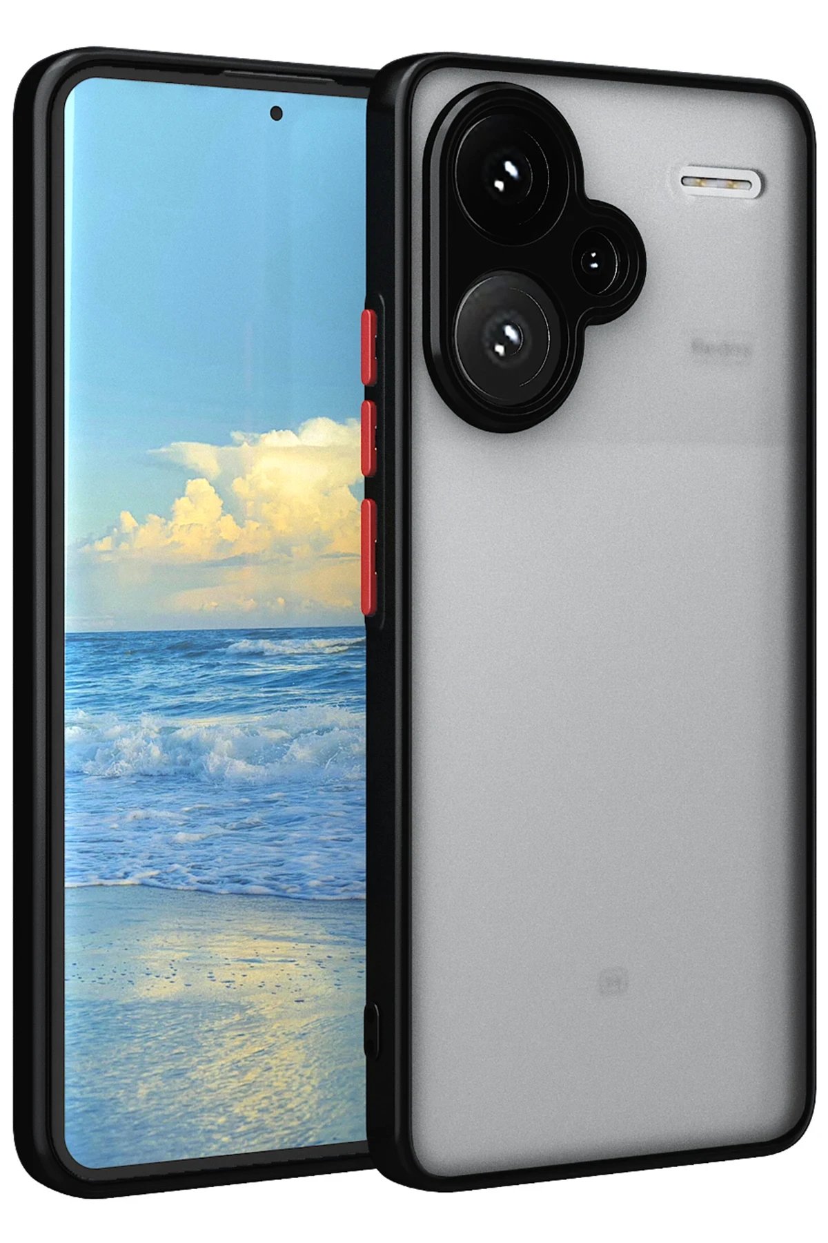 Xiaomi Redmi Note 13 Pro Plus Kılıf Montreal Silikon Kapak - Siyah-(5796)
