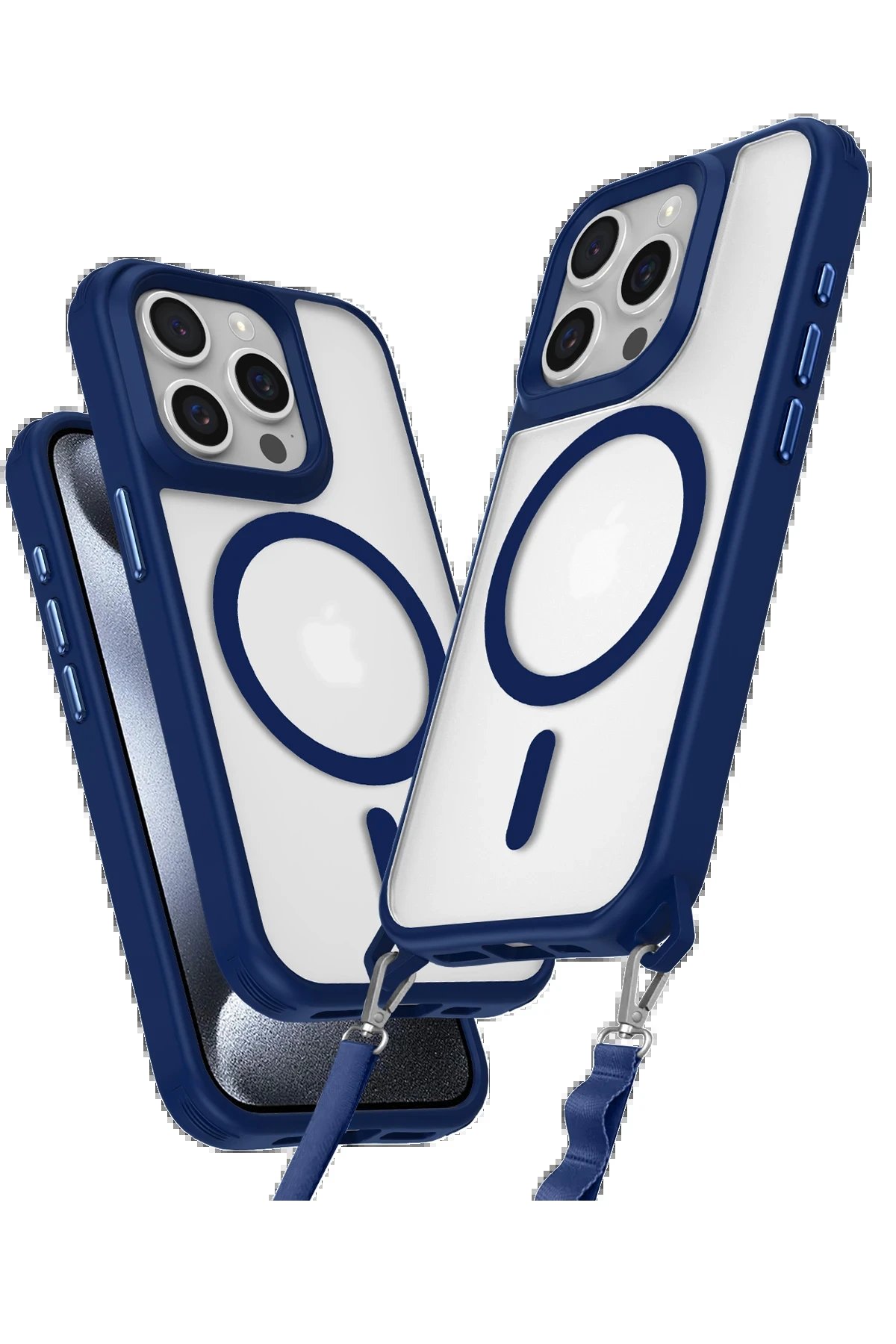 iPhone 14 Pro Max Kılıf Enka Magsafe Silikon Kılıf - Lacivert-(5796)