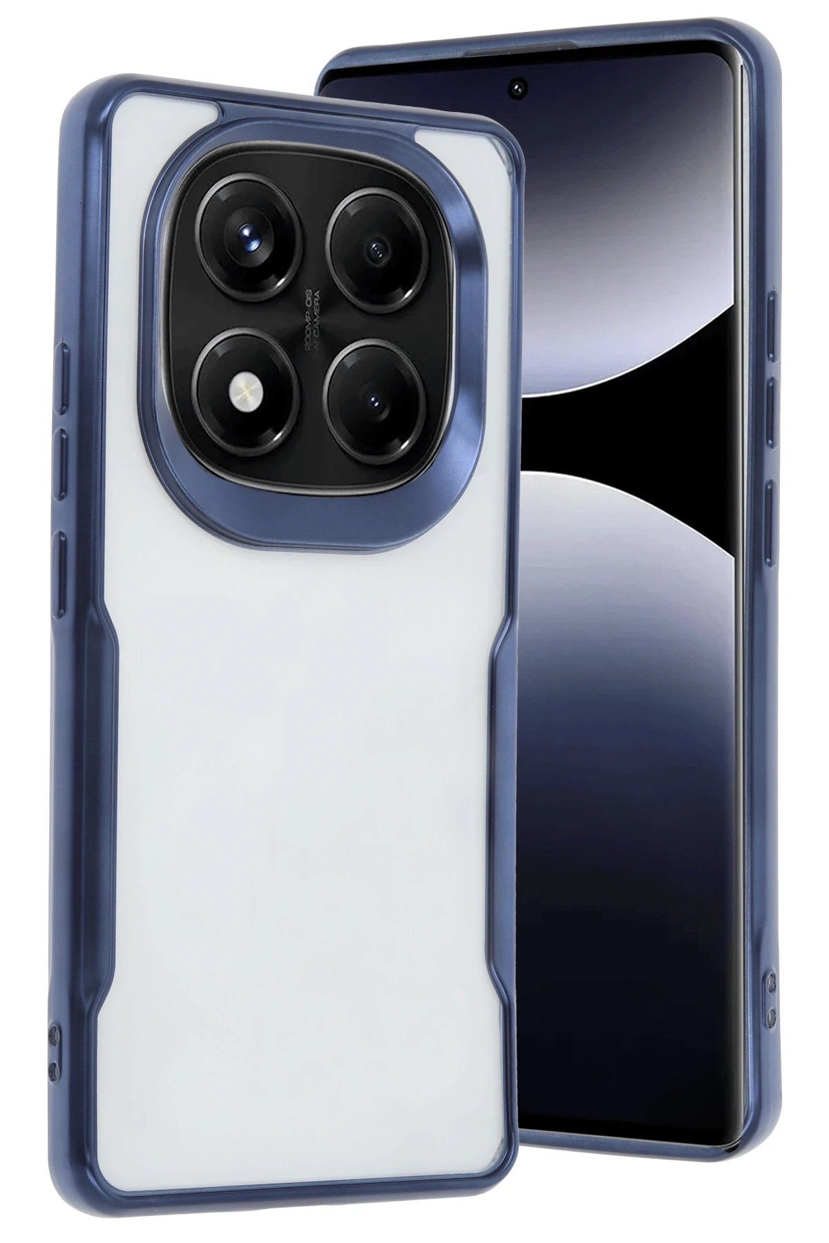Xiaomi Redmi Note 14 Pro Plus Kılıf Boyi Silikon Kapak - Lacivert-(5796)