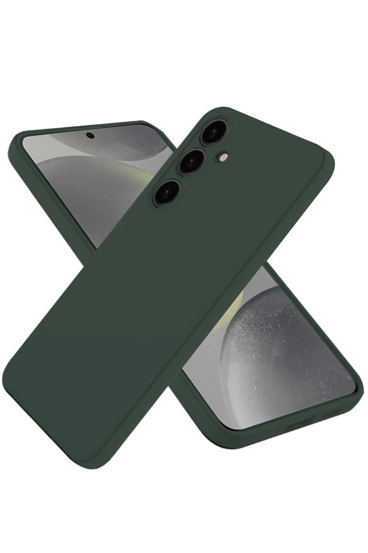 Samsung Galaxy A56 Kılıf First Silikon - Koyu Yeşil-(5796)