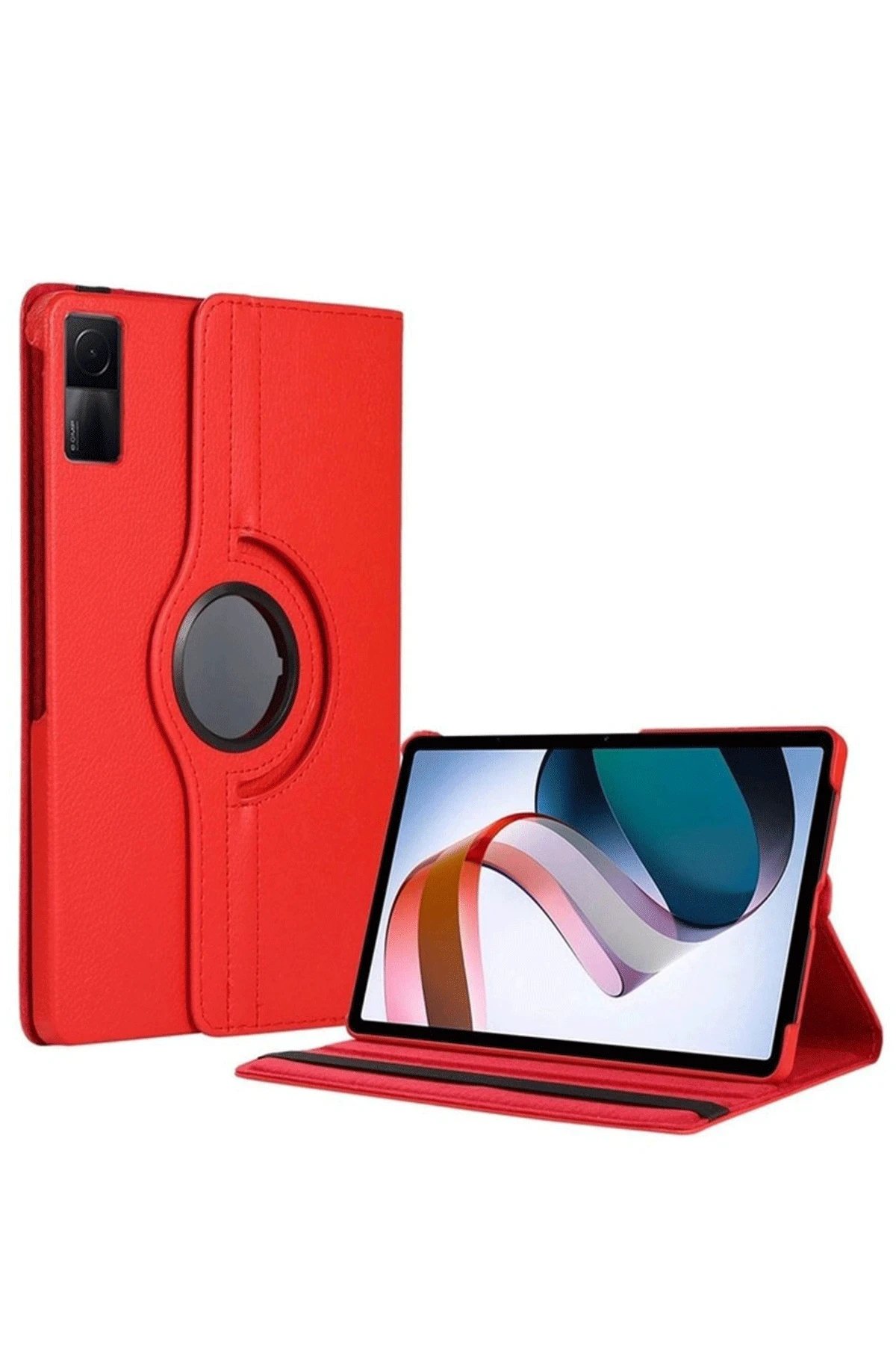 Xiaomi Redmi Pad SE 4G Kılıf 360 Tablet Deri Kılıf - Kırmızı-(5796)