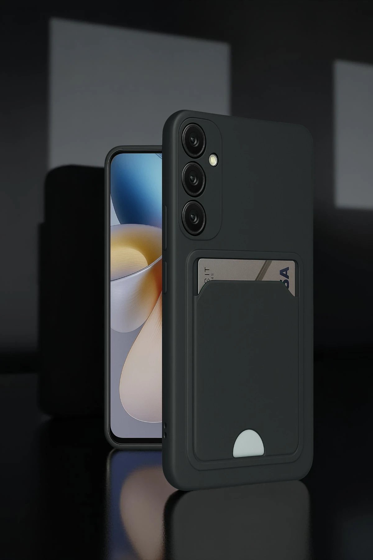 Samsung Galaxy A26 Kılıf Kelvin Kartvizitli Silikon - Lacivert-(5796)