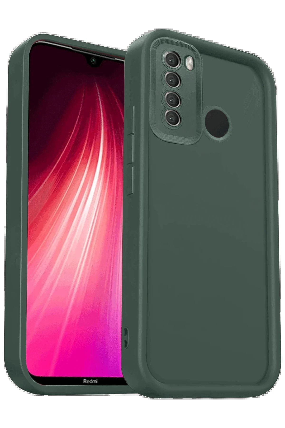 Xiaomi Redmi Note 8 Kılıf Viera Silikon - Koyu Yeşil-(5796)