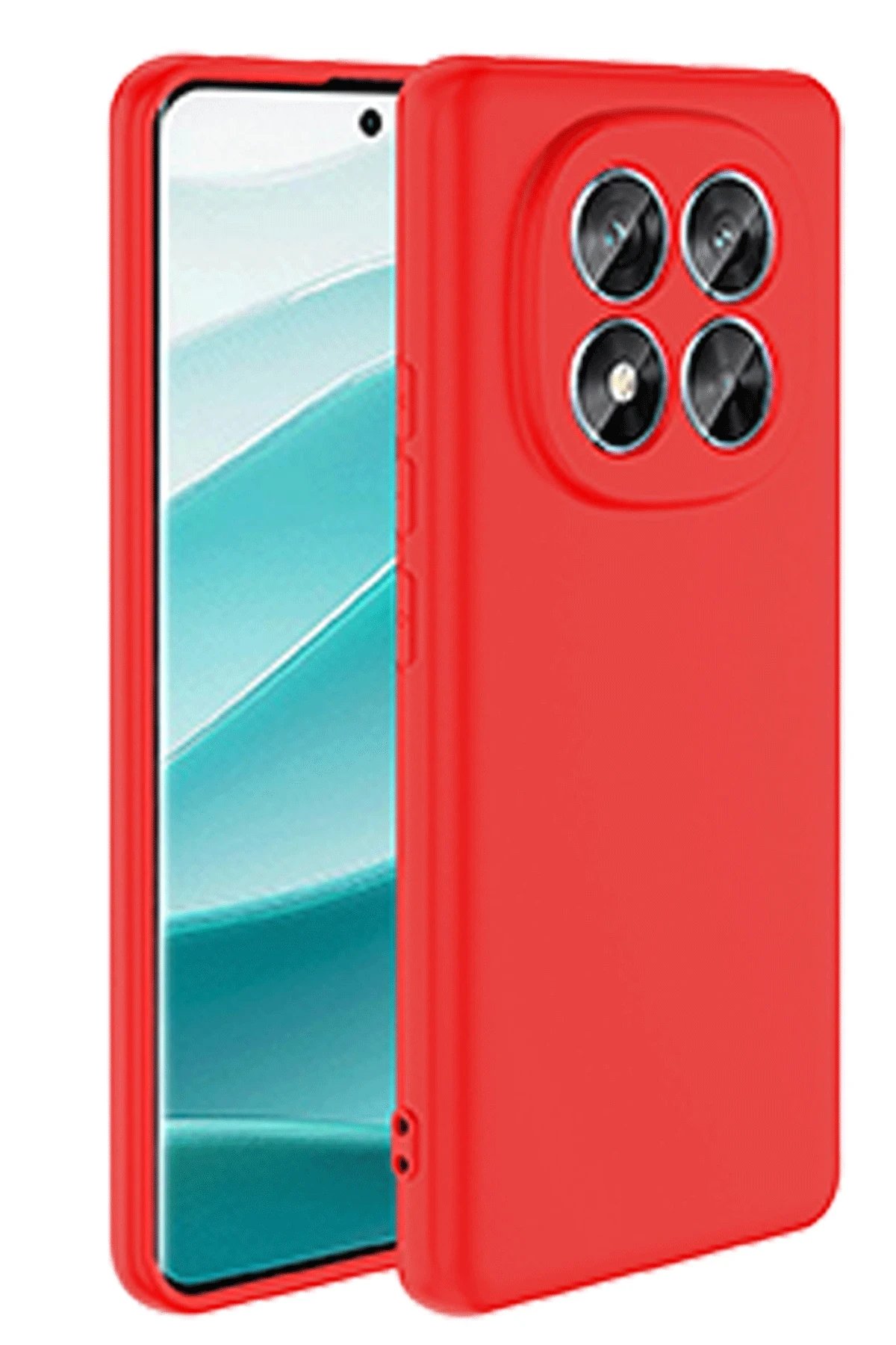 Xiaomi Redmi Note 14 Pro 5G Kılıf First Silikon - Kırmızı-(5796)