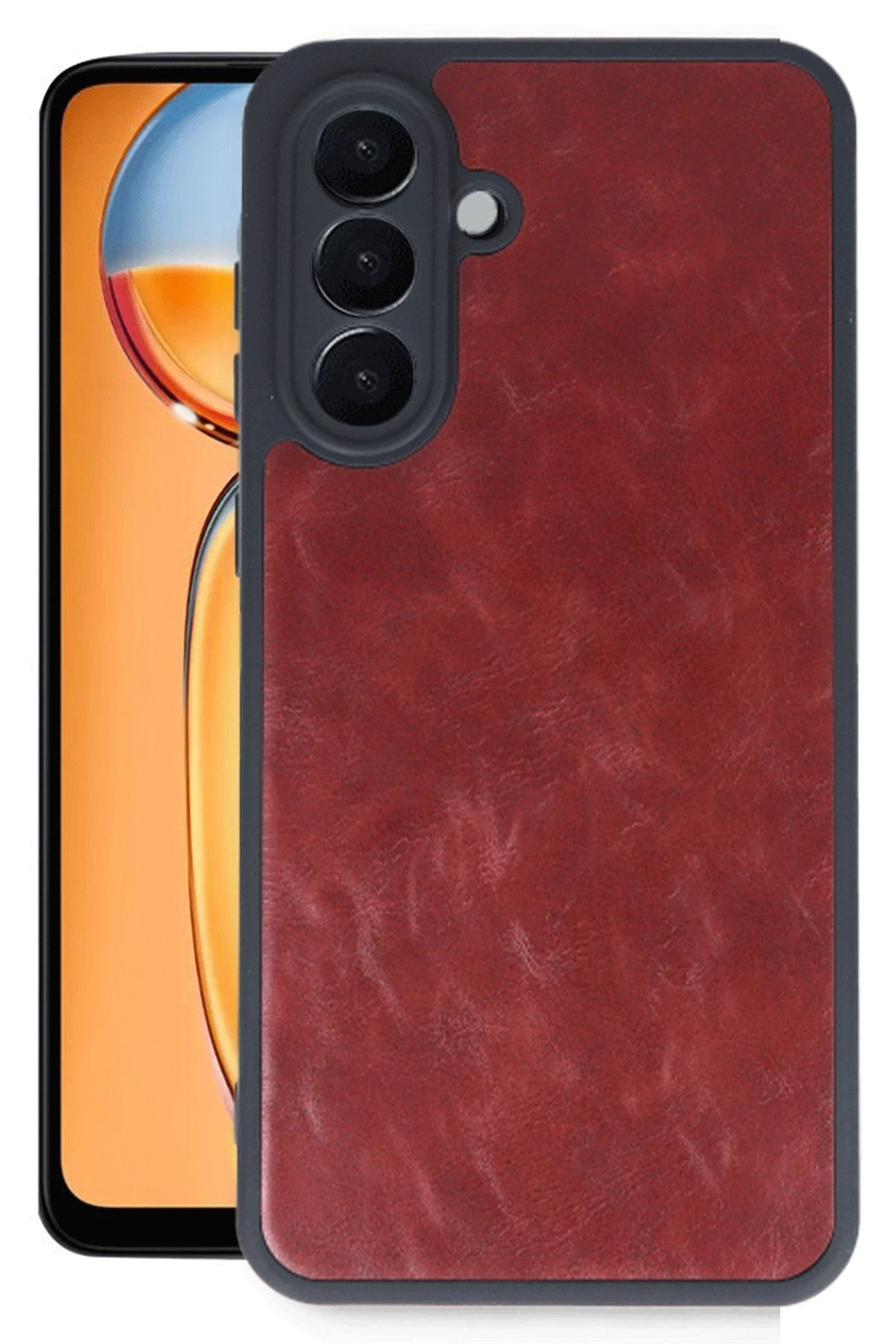 Samsung Galaxy A26 Kılıf Aras Deri Kapak - Bordo-(5796)