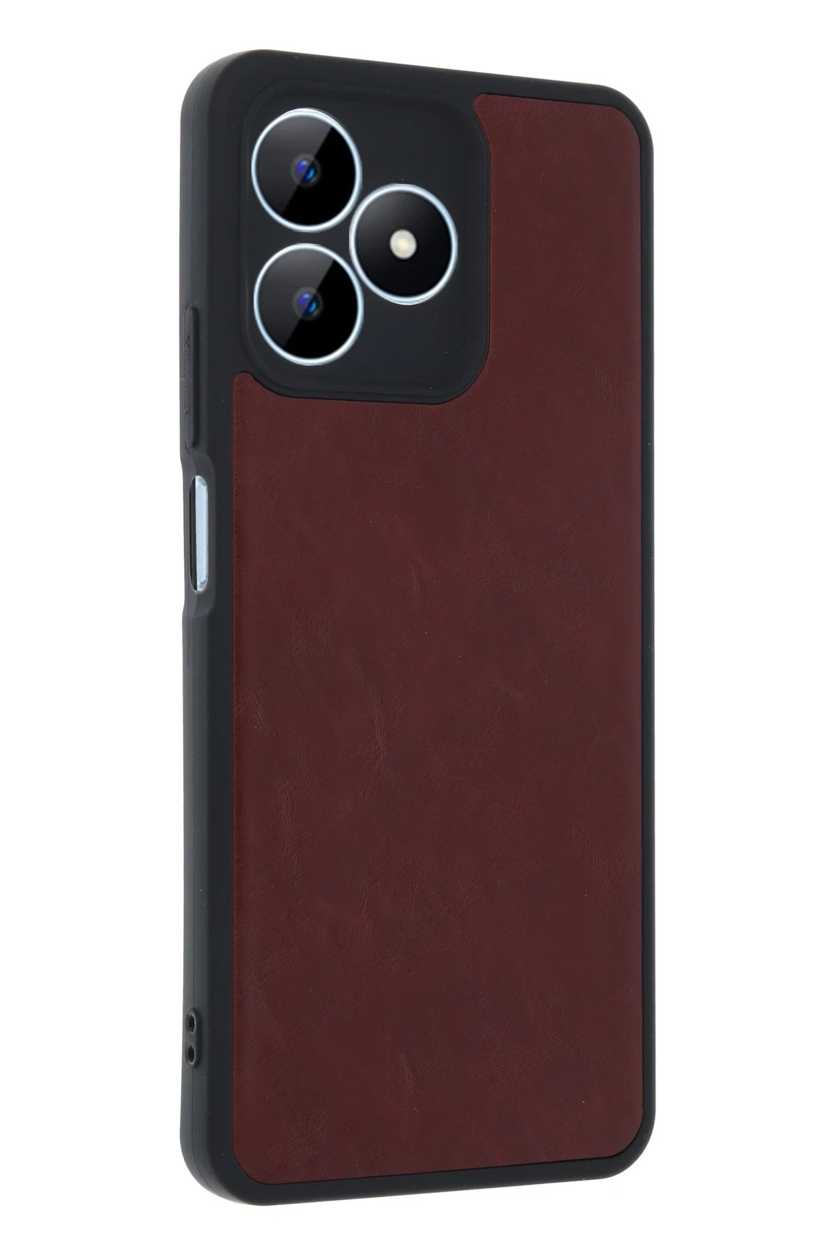 Realme Note 50 4G Kılıf Aras Deri Kapak - Bordo-(5796)