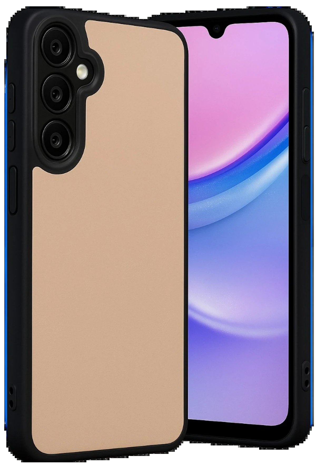 Samsung Galaxy M15 Kılıf Aras Deri Kapak - Pudra-(5796)