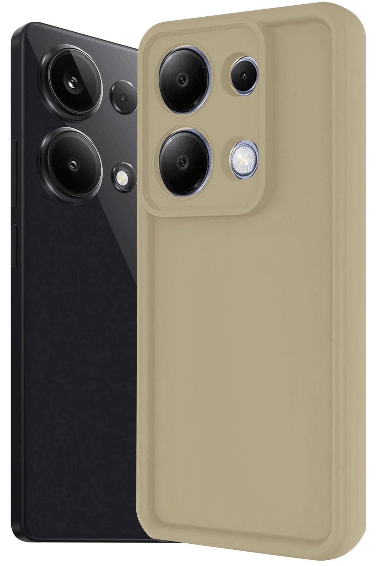 Xiaomi Redmi Note 13 Pro 4G Kılıf Viera Silikon - Krem-(5796)