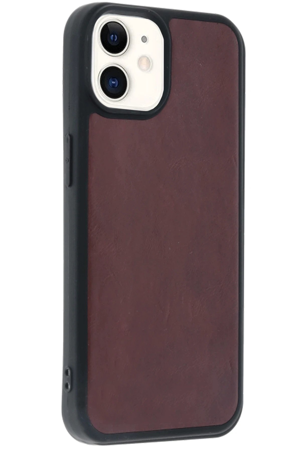 iPhone 11 Kılıf Aras Deri Kapak - Bordo-(5796)