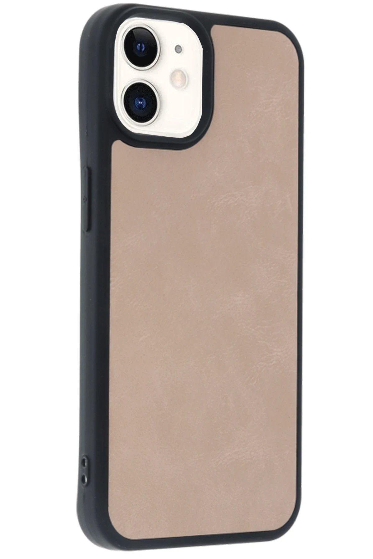 iPhone 11 Kılıf Aras Deri Kapak - Pudra-(5796)