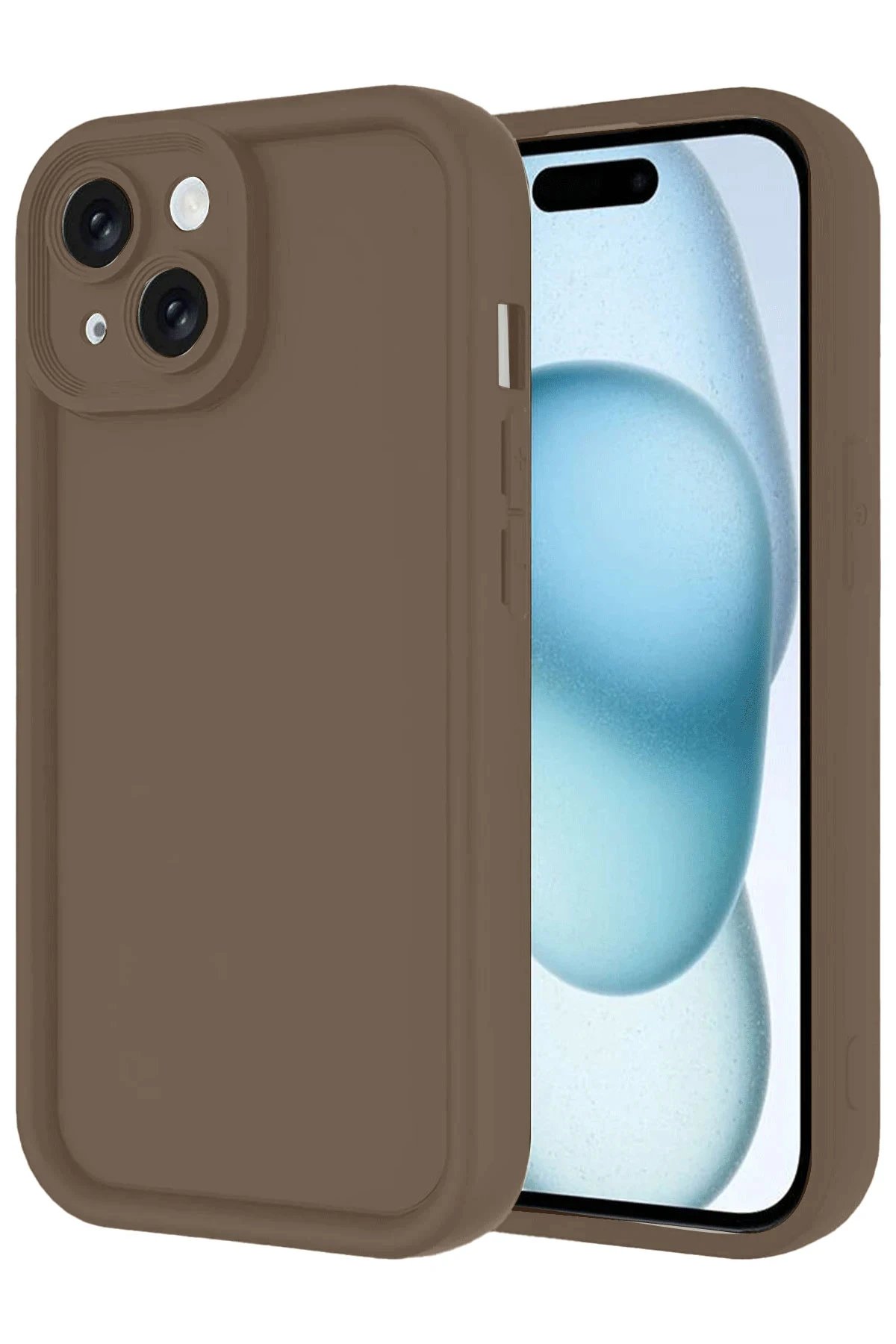iPhone 14 Kılıf Viera Silikon - Kahverengi-(5796)
