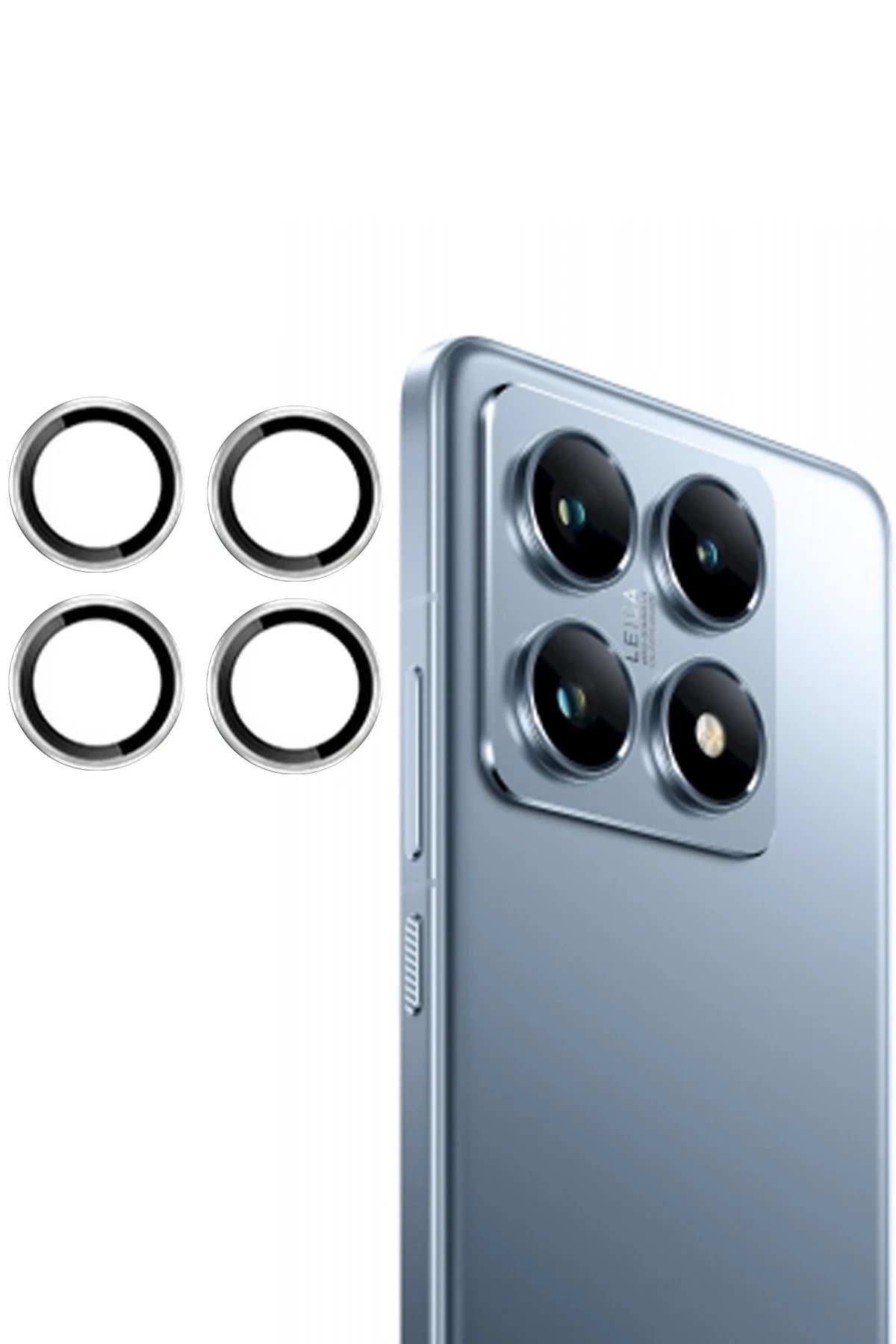 Xiaomi Mi 14T Pro PVD Metal Kamera Lens - Gümüş-(5796)