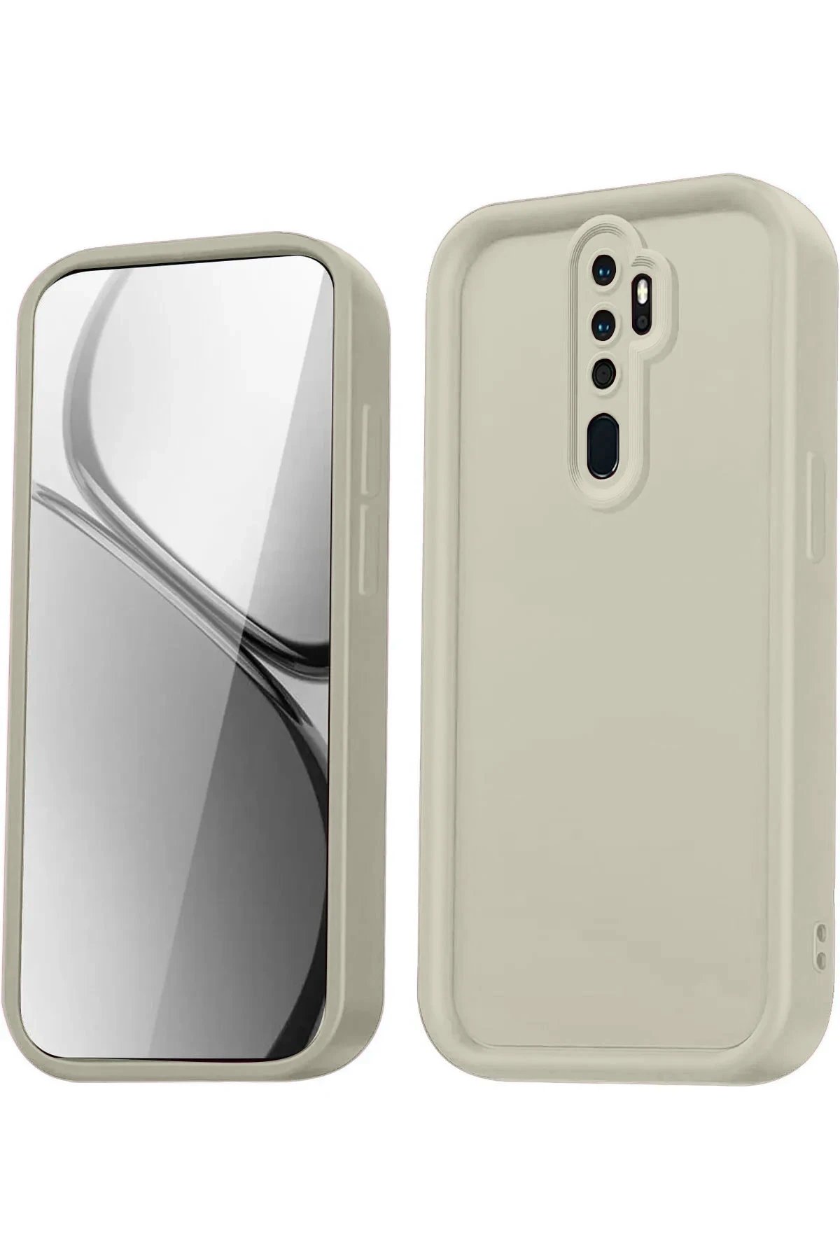 Xiaomi Redmi Note 8 Pro Kılıf Viera Silikon - Krem-(5796)