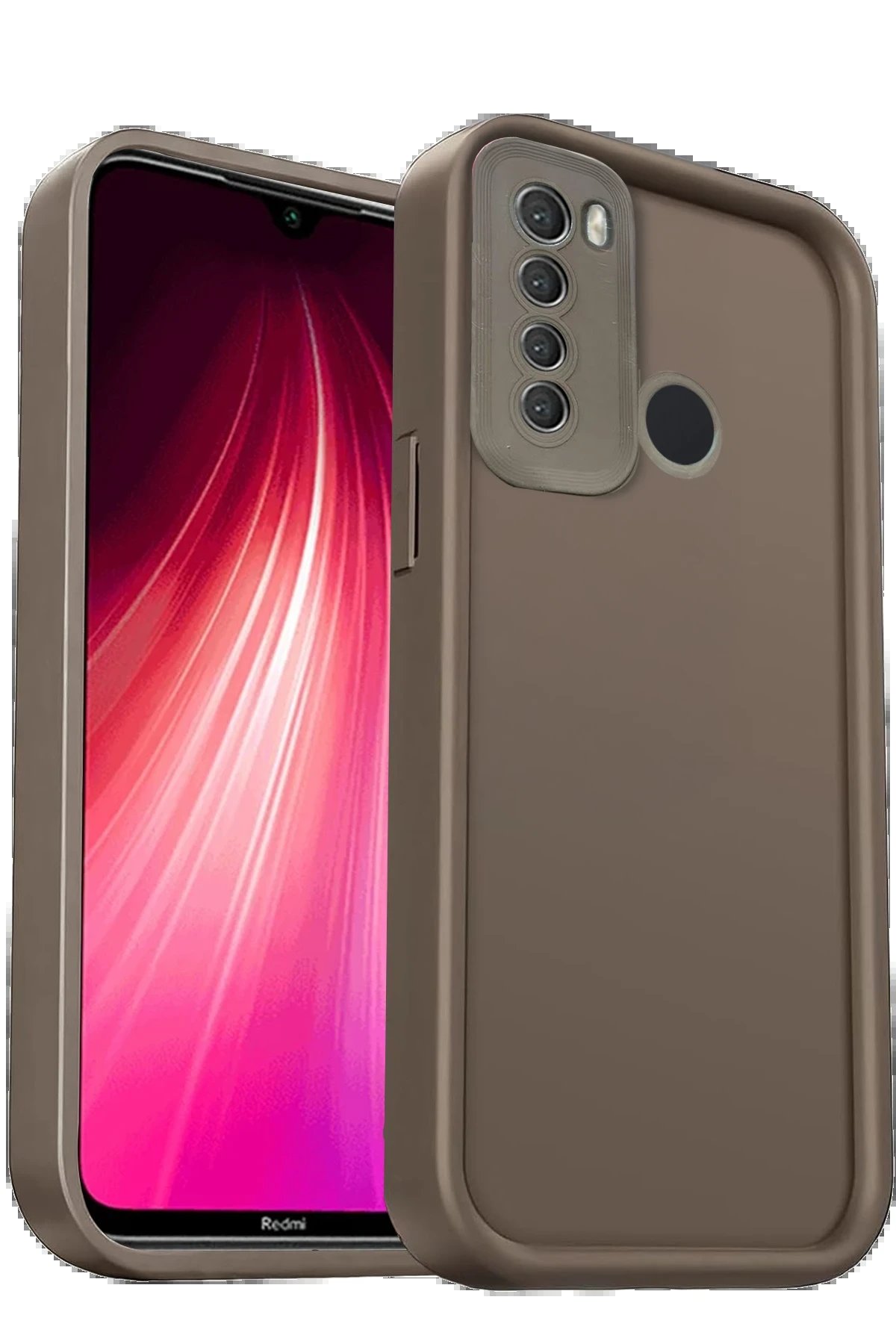 Xiaomi Redmi Note 8 Kılıf Viera Silikon - Kahverengi-(5796)