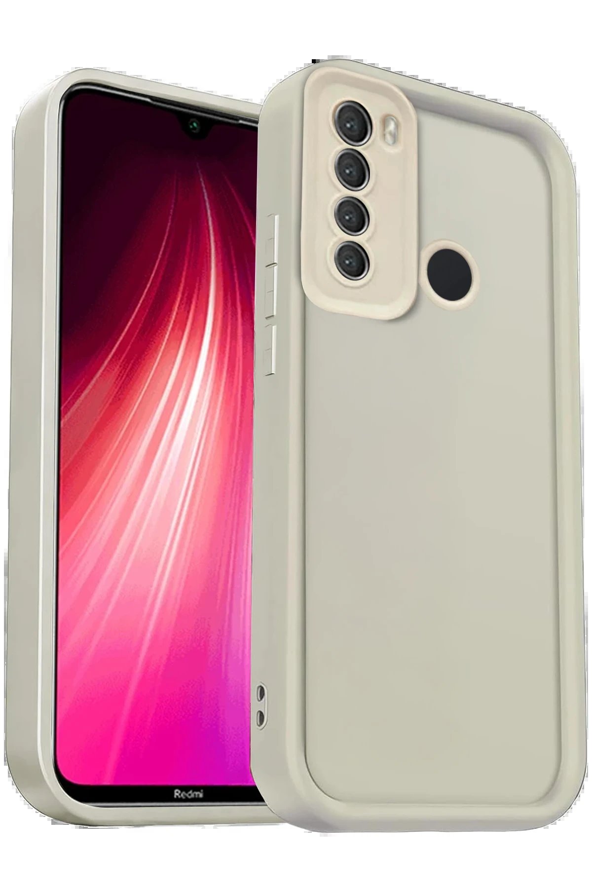 Xiaomi Redmi Note 8 Kılıf Viera Silikon - Krem-(5796)
