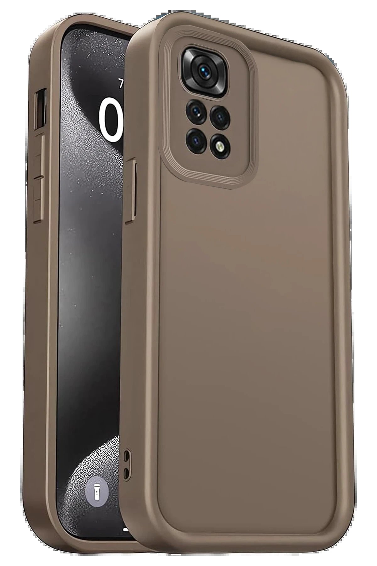 Xiaomi Redmi 10 2022 Kılıf Viera Silikon - Kahverengi-(5796)