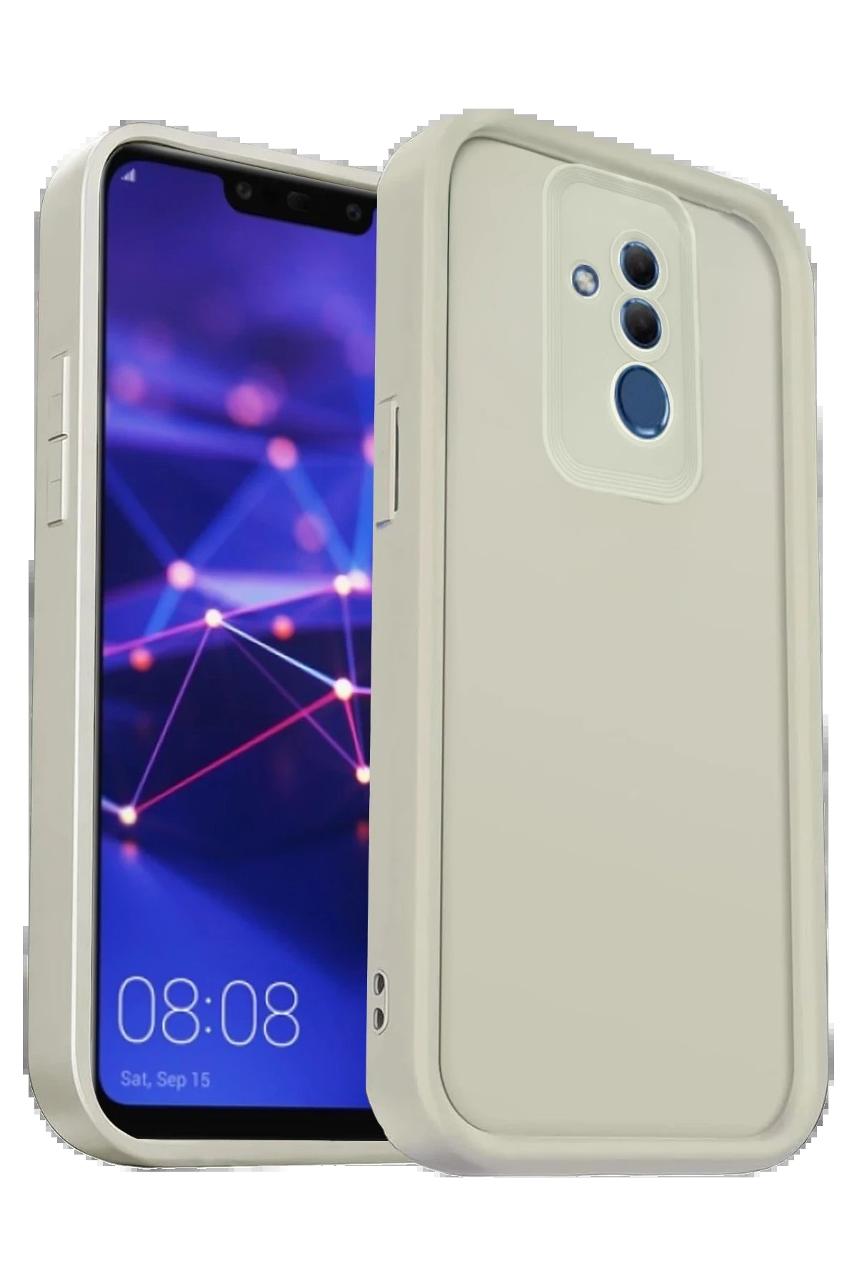 Huawei Mate 20 Lite Kılıf Viera Silikon - Krem-(5796)